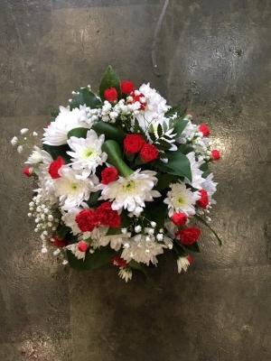 Red and White Posy